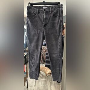 Good American Charcoal Straight Leg Jeans